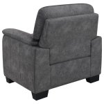 Hartsook Upholstered Padded Arm Accent Chair Charcoal Grey