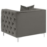 Phoebe Upholstered Tuxedo Arm Tufted Chair Urban Bronze