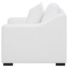 Ashlyn Upholstered Sloped Arm Accent Chair White