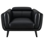 Shania Upholstered Low Back Accent Chair Black