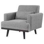 Blake Upholstered Track Arm Accent Chair Sharkskin Grey