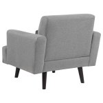 Blake Upholstered Track Arm Accent Chair Sharkskin Grey