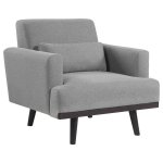 Blake Upholstered Track Arm Accent Chair Sharkskin Grey