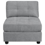 Claude Tufted Cushion Back Armless Chair Dove