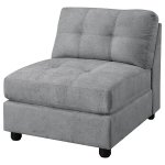 Claude Tufted Cushion Back Armless Chair Dove