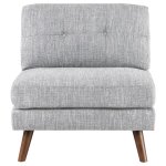 Churchill Upholstered Tufted Armless Chair Grey