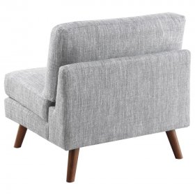 Churchill Upholstered Tufted Armless Chair Grey