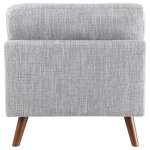 Churchill Upholstered Tufted Armless Chair Grey