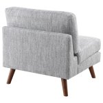 Churchill Upholstered Tufted Armless Chair Grey