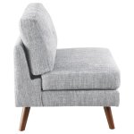 Churchill Upholstered Tufted Armless Chair Grey