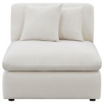 Hobson Upholstered Armless Chair Ivory