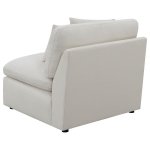 Hobson Upholstered Armless Chair Ivory