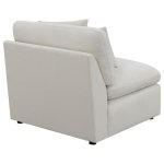 Hobson Upholstered Armless Chair Ivory