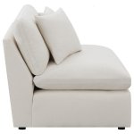 Hobson Upholstered Armless Chair Ivory