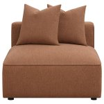 Jennifer Upholstered Armless Chair Terracotta