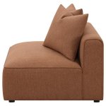 Jennifer Upholstered Armless Chair Terracotta