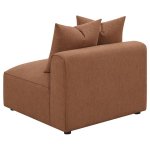 Jennifer Upholstered Armless Chair Terracotta