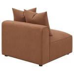 Jennifer Upholstered Armless Chair Terracotta