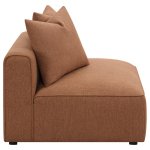 Jennifer Upholstered Armless Chair Terracotta