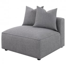 Jennifer Upholstered Armless Chair Grey