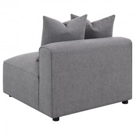 Jennifer Upholstered Armless Chair Grey