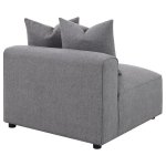 Jennifer Upholstered Armless Chair Grey