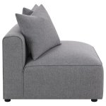 Jennifer Upholstered Armless Chair Grey