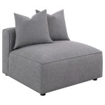 Jennifer Upholstered Armless Chair Grey