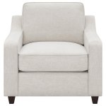 Christine Upholstered Sloped Arm Accent Chair Beige