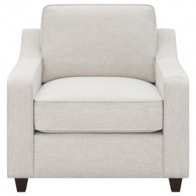 Christine Upholstered Sloped Arm Accent Chair Beige