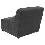 Sunny Upholstered Armless Chair Dark Charcoal