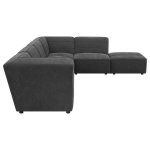 Sunny Upholstered Armless Chair Dark Charcoal