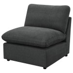 Collins Modular Armless Chair Dark Grey