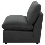 Collins Modular Armless Chair Dark Grey