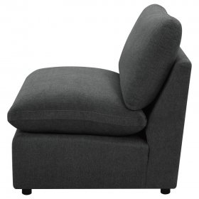 Collins Modular Armless Chair Dark Grey