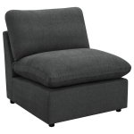 Collins Modular Armless Chair Dark Grey