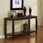 Dixon Wood Entryway Console Table with Shelf Cappuccino