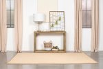 Benton Rectangular Solid Wood Sofa Console Table Natural