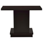 Reston Engineered Wood Pedestal Console Table Cappuccino