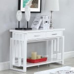 Schmitt 2-drawer Entryway Console Table High Glossy White