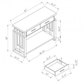 Schmitt 2-drawer Entryway Console Table High Glossy White