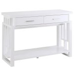 Schmitt 2-drawer Entryway Console Table High Glossy White