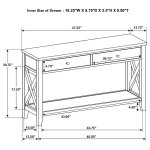 Hollis 2-drawer Wood Entryway Console Table Brown and White