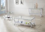 Saide Rectangular Glass Top Entryway Console Table Chrome