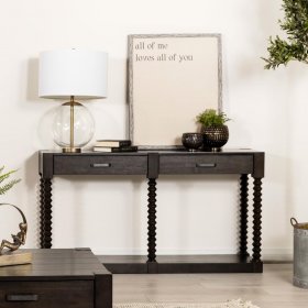 Meredith 2-drawer Wood Entryway Console Table Coffee Bean