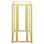 Adri Glass Top Entryway Sofa Console Table Matte Brass