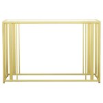 Adri Glass Top Entryway Sofa Console Table Matte Brass