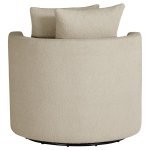 Debbie Upholstered Swivel Accent Chair Camel