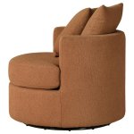 Debbie Upholstered Swivel Accent Chair Burnt Orange