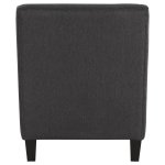 Liam Upholstered Sloped Arm Accent Club Chair Barely Black